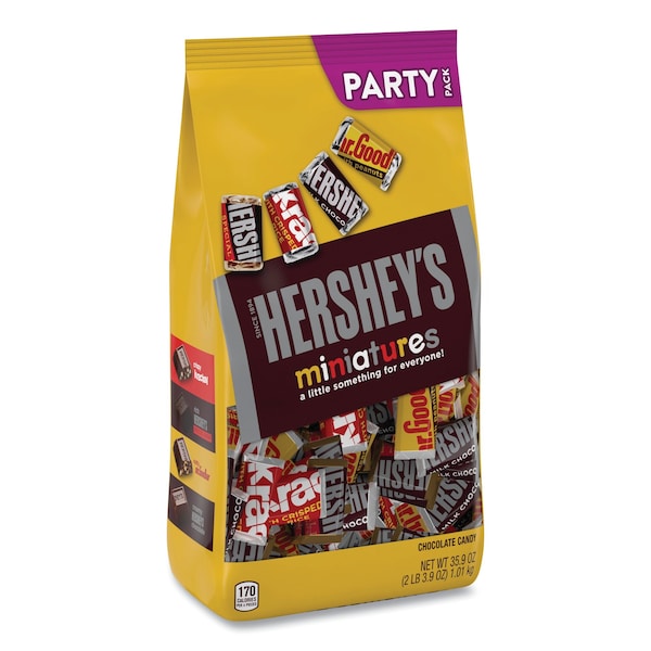 Hersheys Chocolate Miniatures Party Pack Assortment, 35.9 oz Bag, PK2